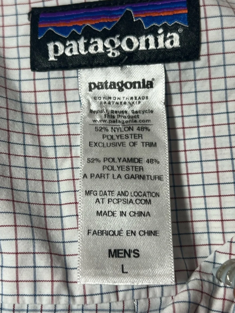 Patagonia sun stretch Short Sleeve Plaid shirt Lightweight Travel hiking fishing - Picture 7 of 11
